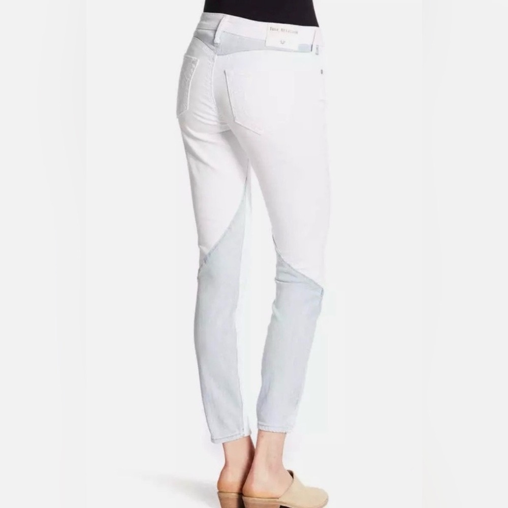 TRUE RELIGION Jennie Curvy Skinny Two Toned Women's Jeans Size 28 Inseam 29” NWT